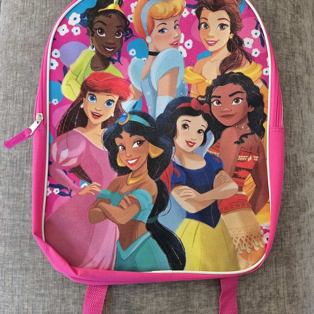 Disney Princess Backpack | Girls School Bag with Jasmine, Moana, Belle + More